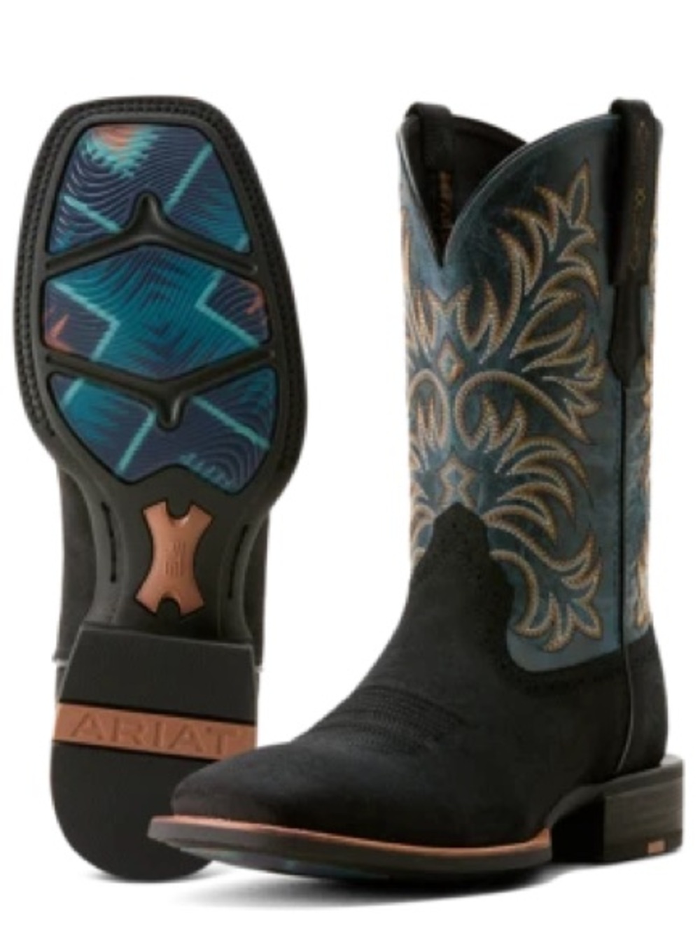 New! ARIAT Size 9.5 Men’s Black Suede Oakwood Cowboy Boots